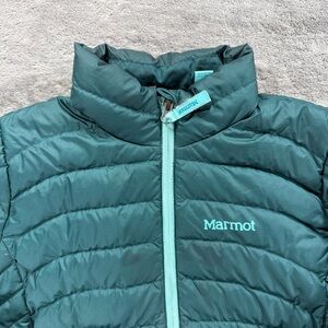 Marmot Highlander Down Jacket Teal Girls Large Winter Coat